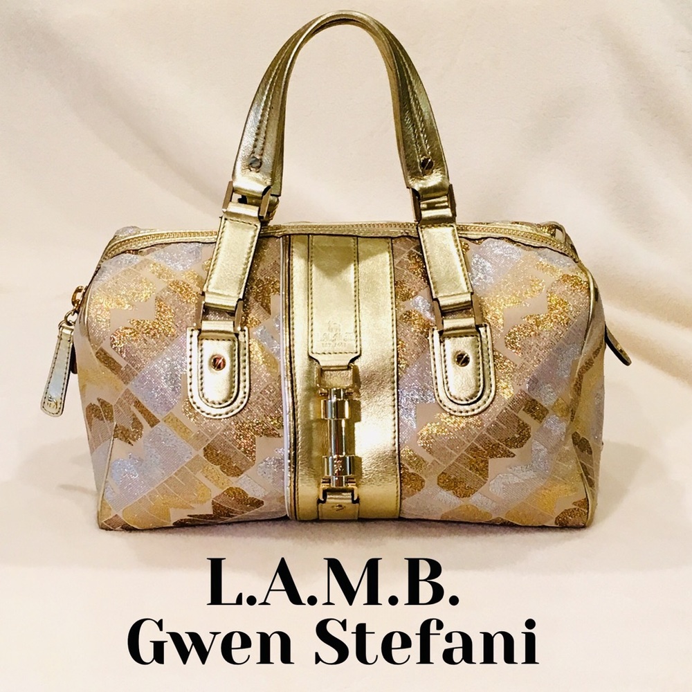 Gwen Stefani L.A.M.B. Gold Glam Metallic Bag